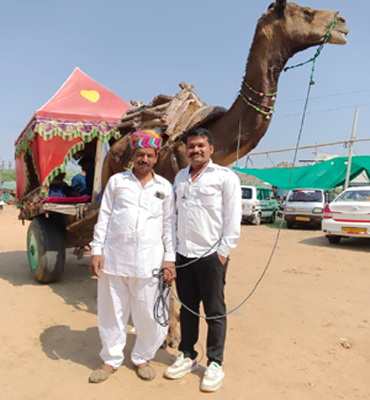 Happy client on a Rajasthan Trip Travels tour